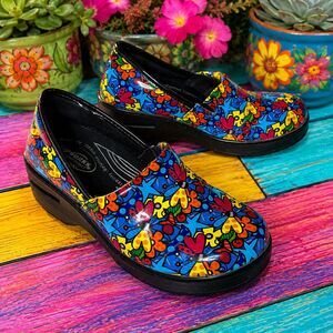 Easy Street Easy Works Clogs Shoes Slip Resistant Trendy Garden Size 6M Nurse
